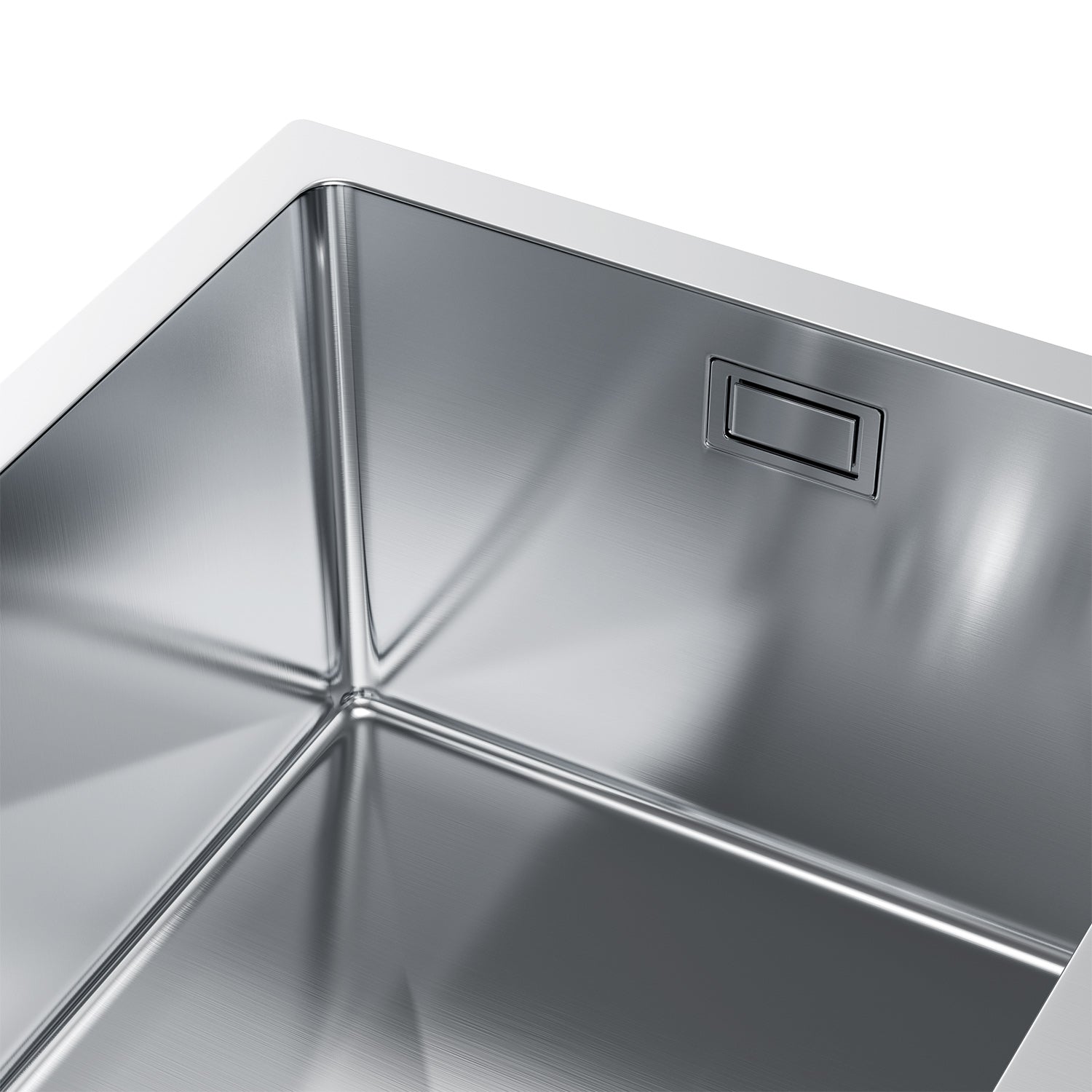 Zlewozmywak Stalowy 37x45 cm INOX (Satyna) — Jednokomorowy, Nablatowy lub Podwieszany, Głębokość 210 mm, Przelew, Odpływ 114 mm
