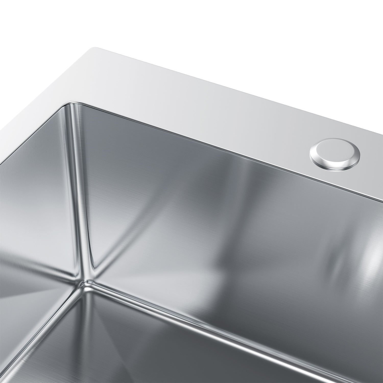 Zlewozmywak Stalowy Jednokomorowy 48x45 cm Inox Srebrny z Otworem na Baterię