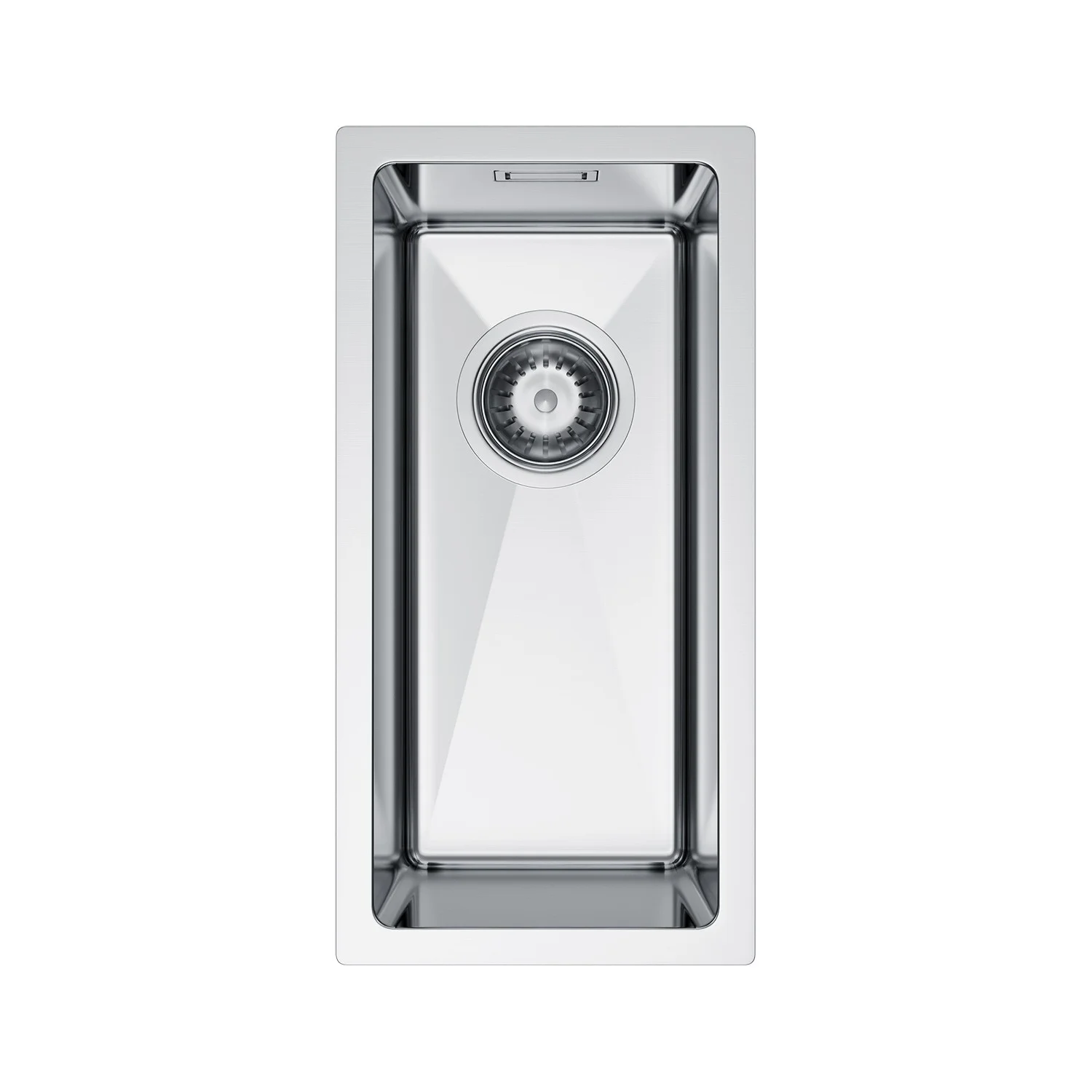 Zlewozmywak Stalowy 22x44 cm INOX (Satyna) — Jednokomorowy, Nablatowy lub Podwieszany, Głębokość 210 mm, Przelew