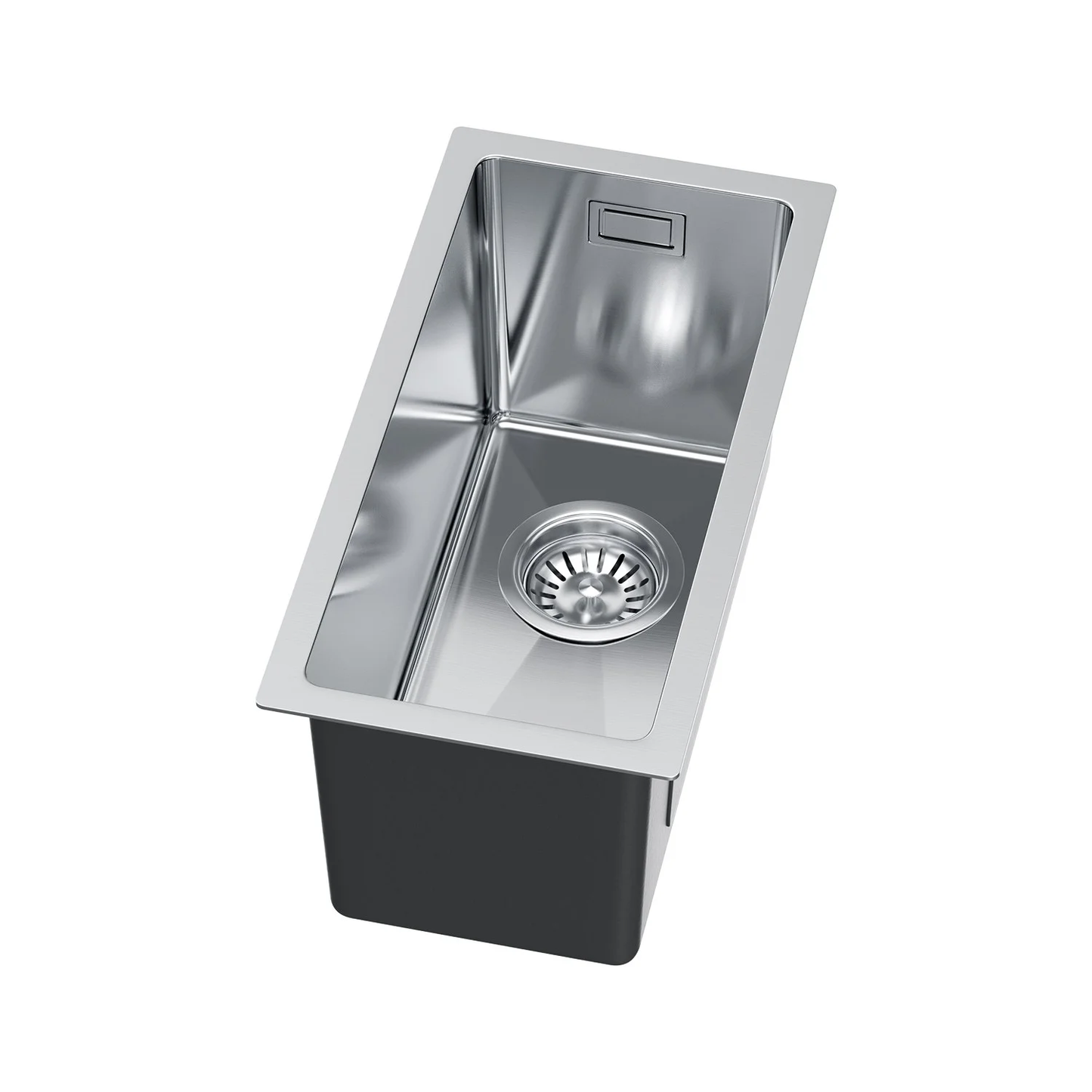 Zlewozmywak Stalowy 22x44 cm INOX (Satyna) — Jednokomorowy, Nablatowy lub Podwieszany, Głębokość 210 mm, Przelew