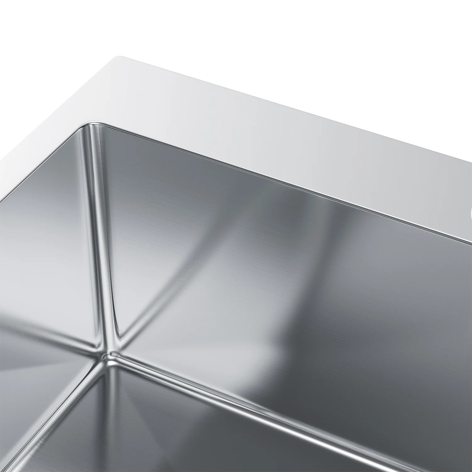 Zlewozmywak 60×50 cm ze stali nierdzewnej — jednokomorowy, Inox satyna szczotkowana, wpuszczany, głębokość 210 mm, otwory 35/28 mm, odpływ 114 mm, z przelewem