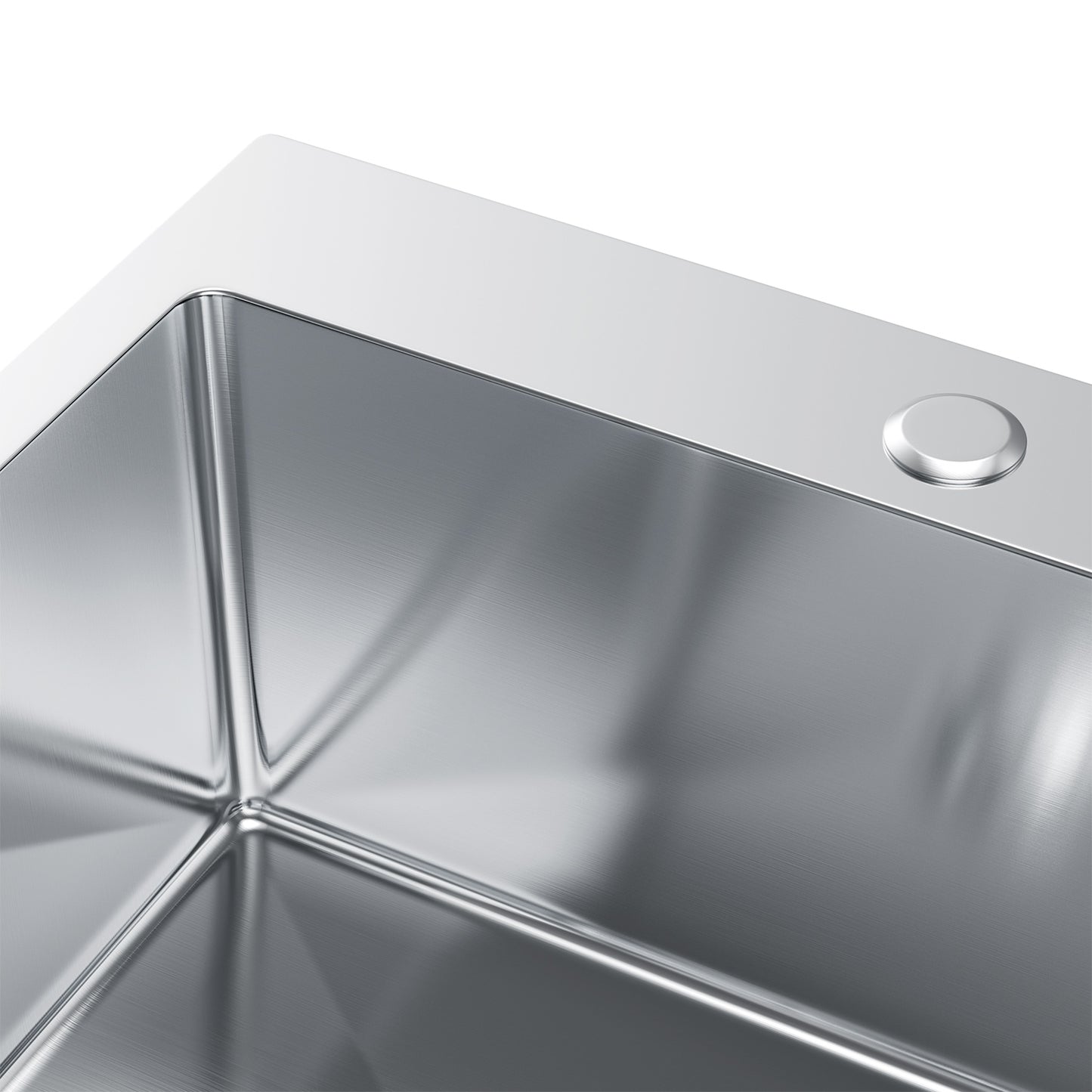 Zlewozmywak Stalowy Jednokomorowy 48x45 cm Inox Srebrny z Otworem na Baterię