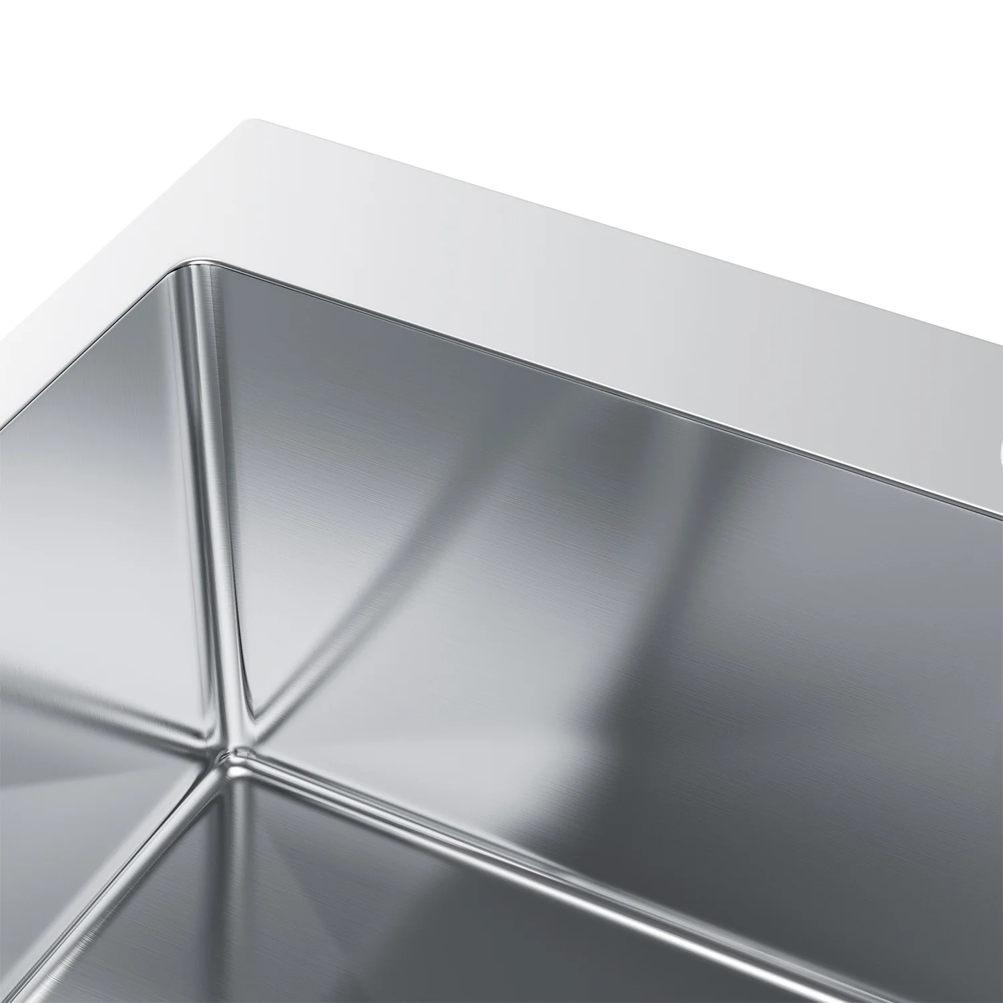 Zlewozmywak 60×50 cm ze stali nierdzewnej — jednokomorowy, Inox satyna szczotkowana, wpuszczany, głębokość 210 mm, otwory 35/28 mm, odpływ 114 mm, z przelewem