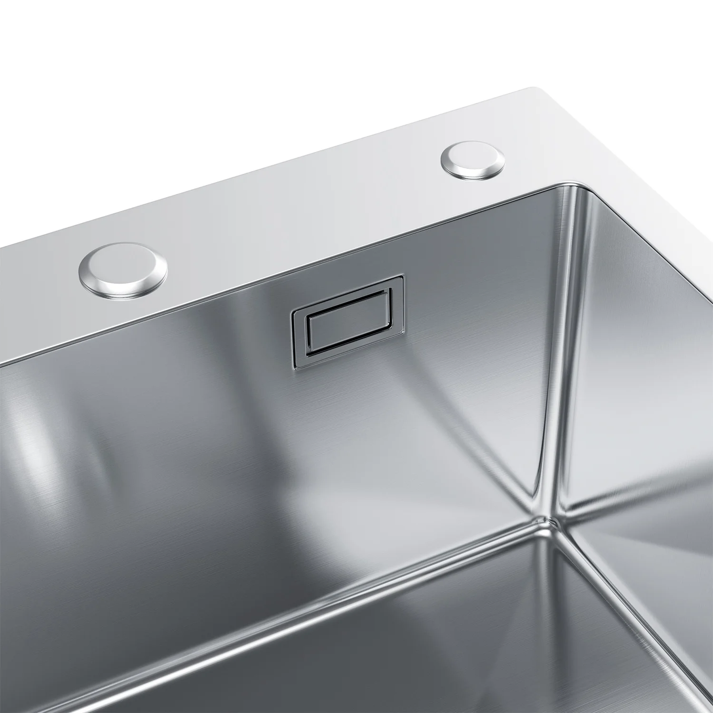 Zlewozmywak Stalowy 78x49 cm INOX Satyna — Jednokomorowy, z Ociekaczem Lewym, Wpuszczany, Przelew, Otwór 35 mm